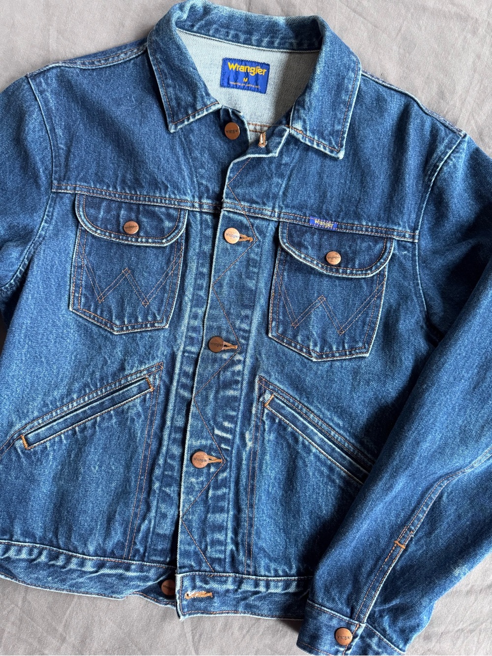 Vintage Japanese Wrangler Denim Jacket Medium RARE